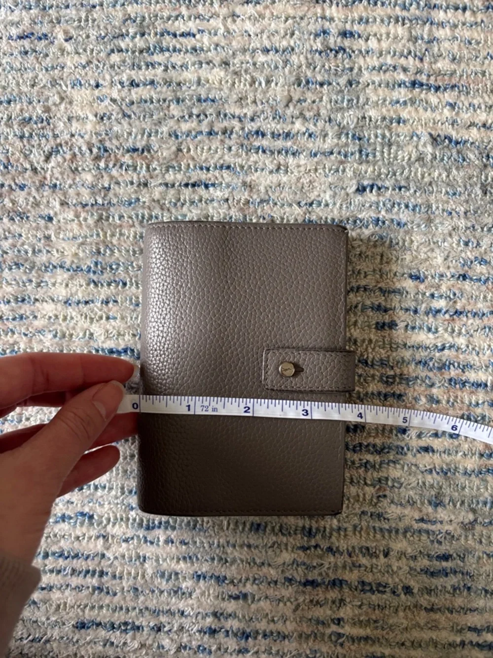 Saint Laurent Pebbled Leather Wallet and Card Holder in Taupe Gray - Picture 10 of 11